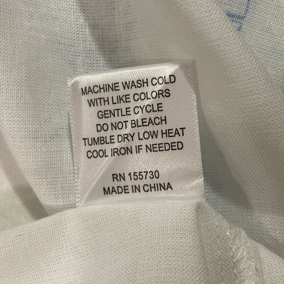 JANE & DELANCEY (NWT) "Ciao" Short Sleeve Button Down RicRac Blouse, Wht/Blu - M - Picture 9 of 9